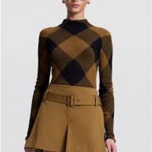 A.L.C. Huge Black and Brown Argle top